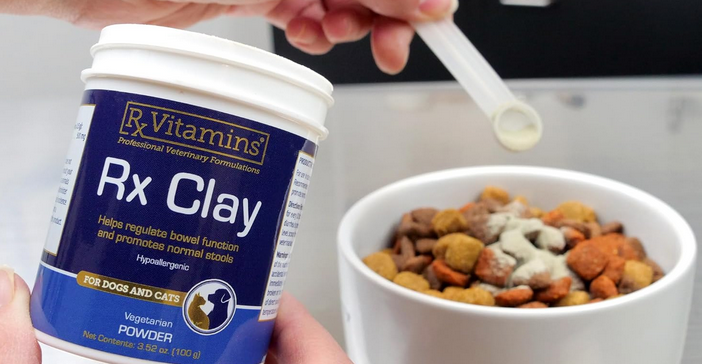 Rx Clay is non-swelling edibel clay for dogs and cats that quickly helps digestion problems.
